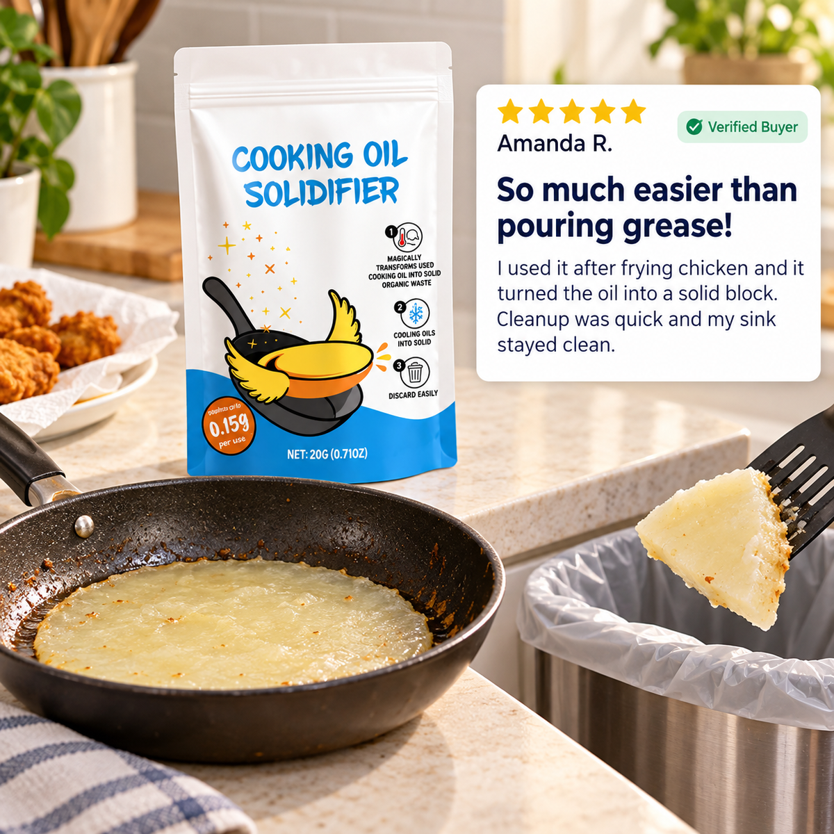 Super Fry Cooking Oil Solidifier