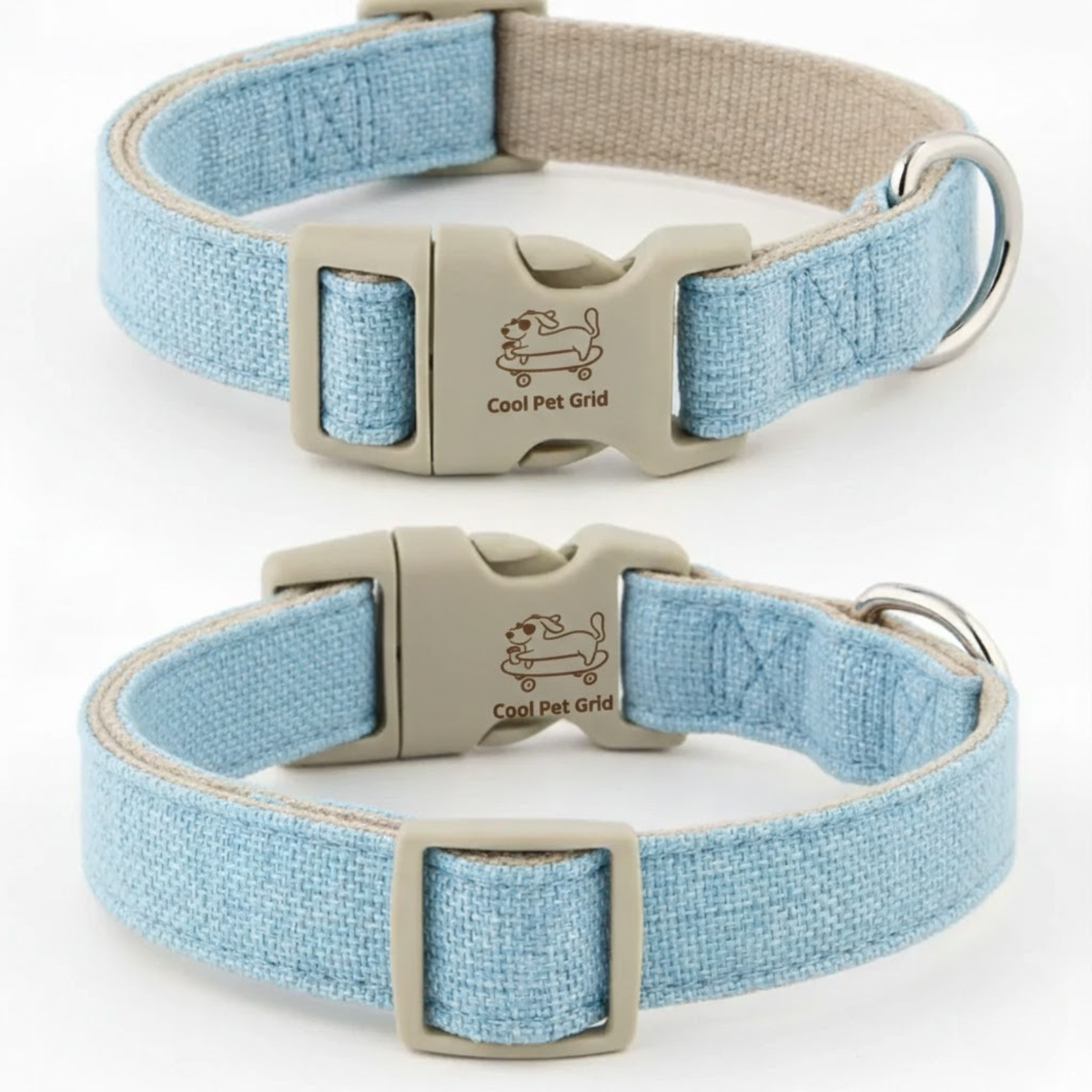 Sustainable Cotton Hemp Dog Collar & Leash Set