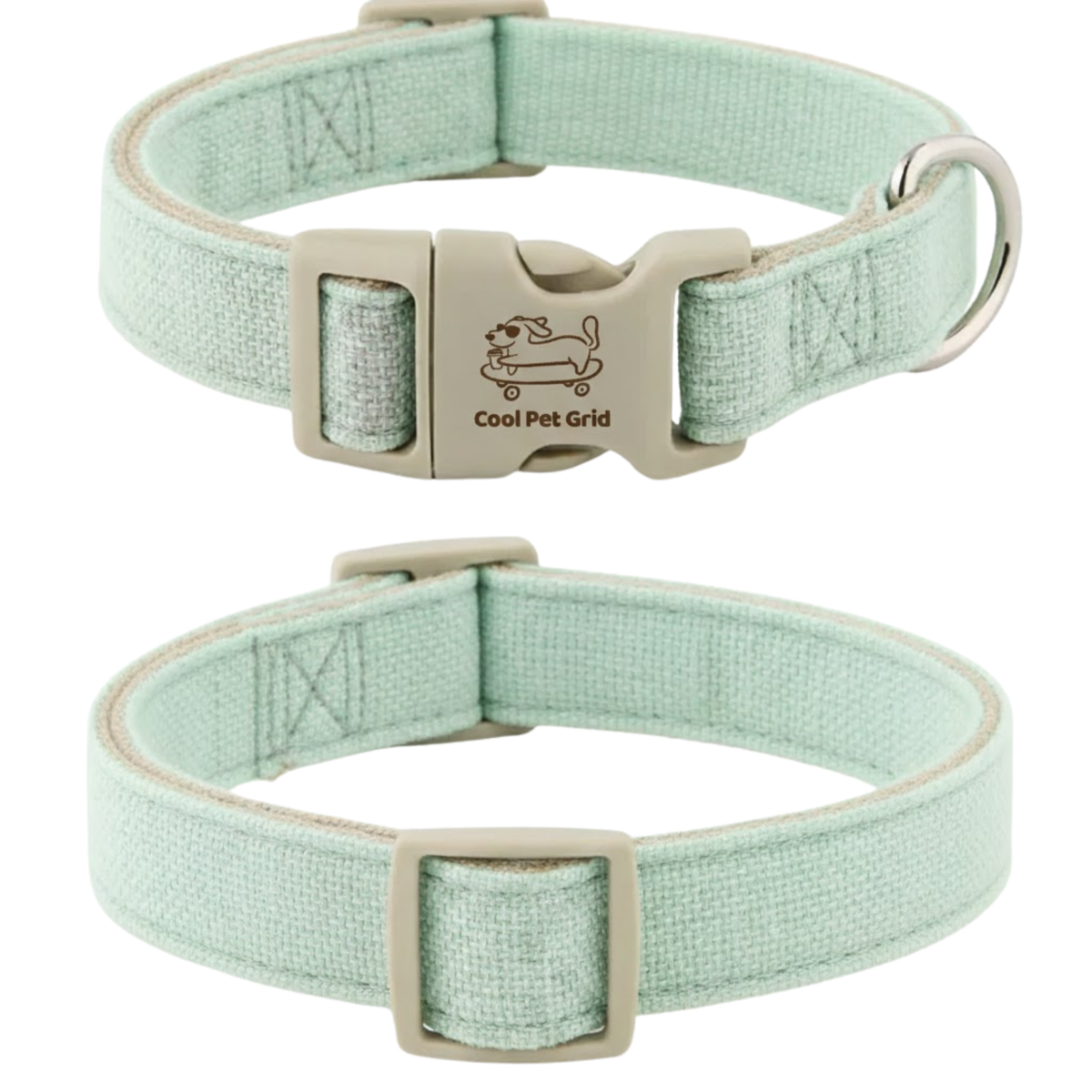 Sustainable Cotton Hemp Dog Collar & Leash Set