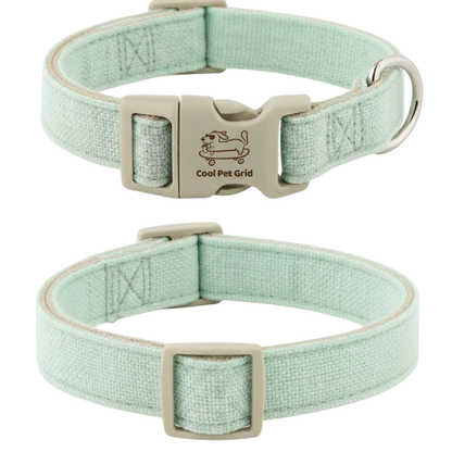 Sustainable Cotton Hemp Dog Collar & Leash Set