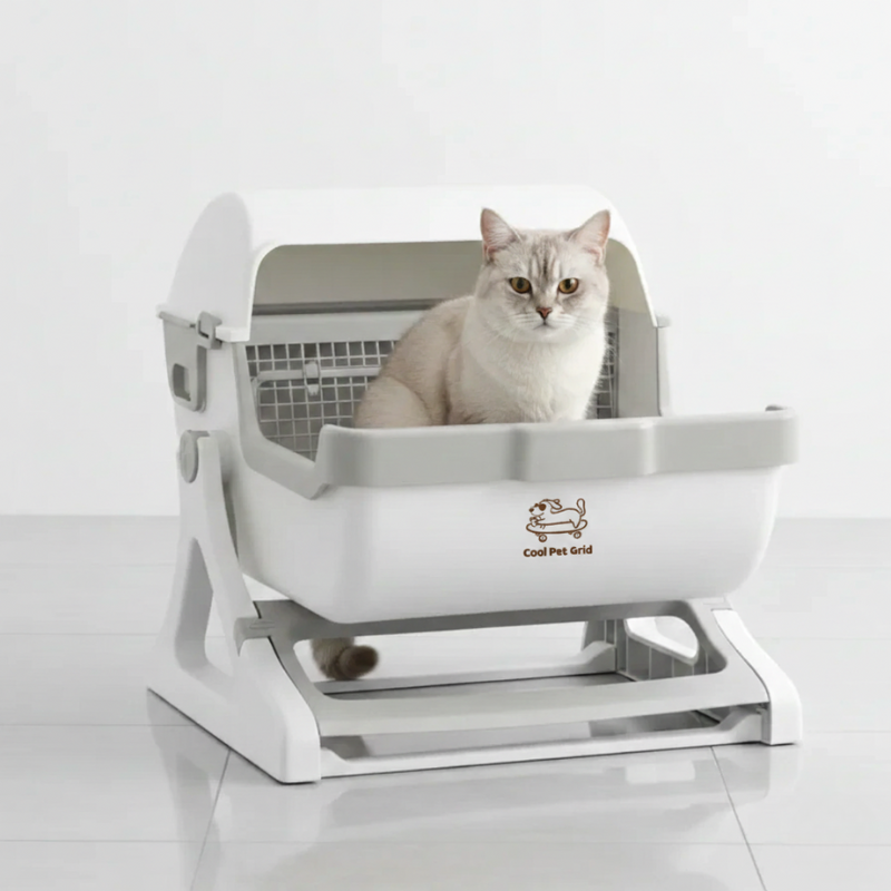 Semi-Automatic Cat Litter Box