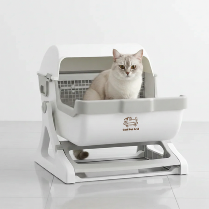 Semi-Automatic Cat Litter Box