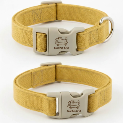 Sustainable Cotton Hemp Dog Collar & Leash Set