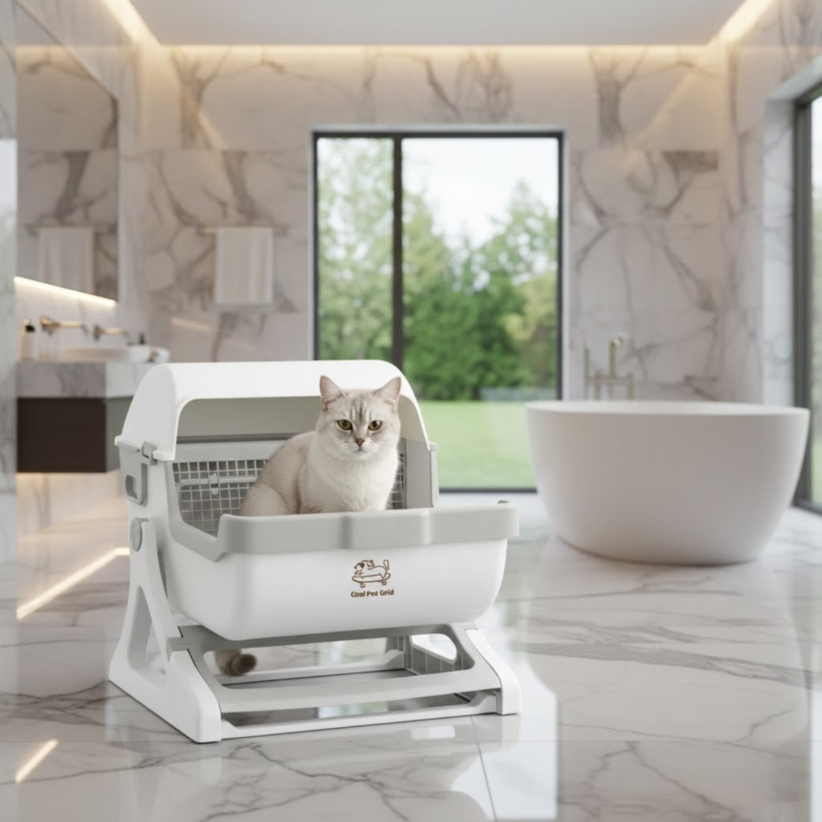 Semi-Automatic Cat Litter Box