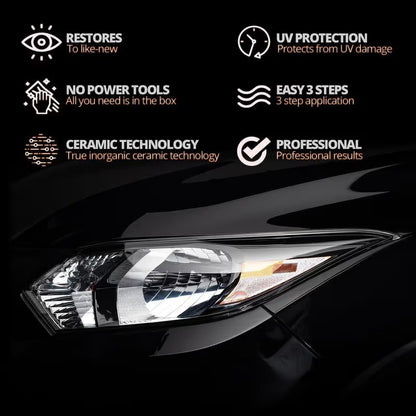 🚘Automotive Headlamp Restoration Fluid Kit – 💡Suitable for Yellowed or Foggy Lenses & Clear Surfaces | Essential for Home & Garage Use🏠