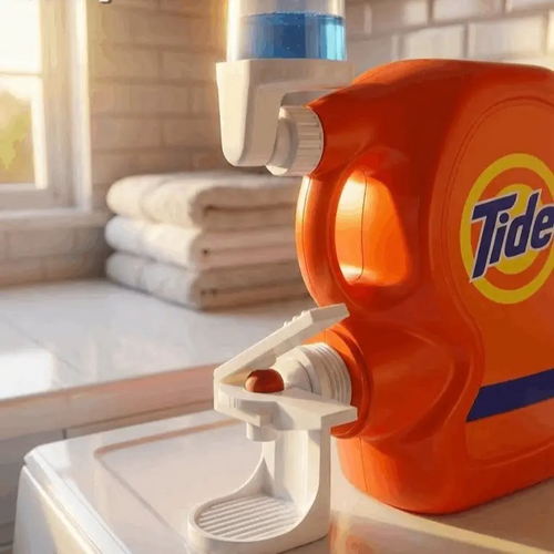 3-in-1 Laundry Detergent Station | Drip Catcher, Cup Holder & Easy-Press Lever | No More Mess!