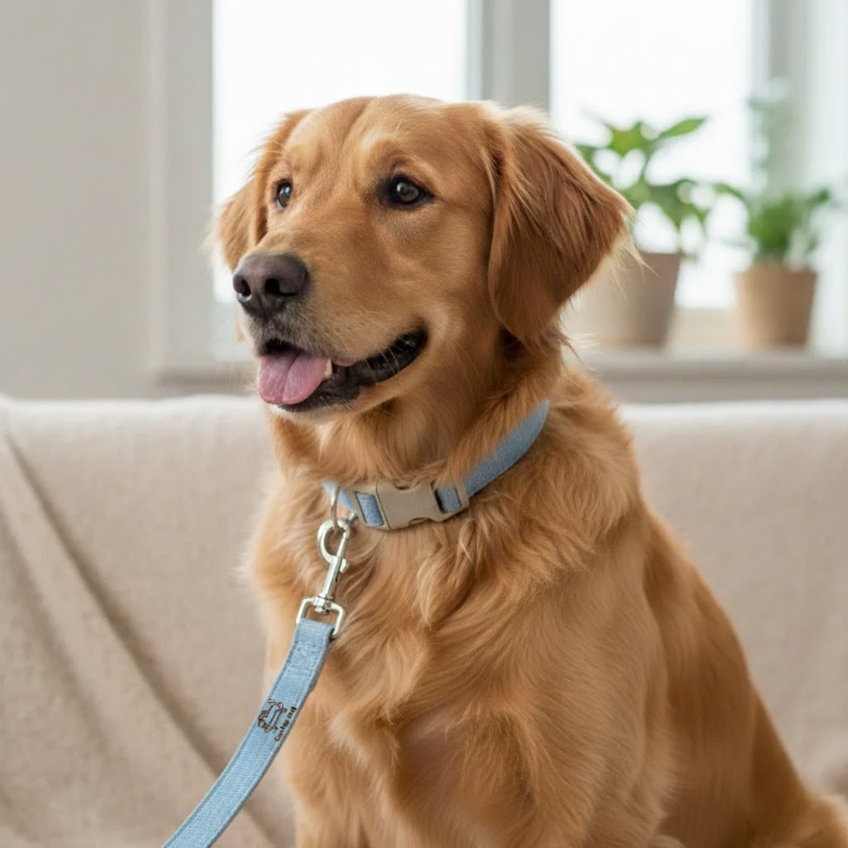 Sustainable Cotton Hemp Dog Collar & Leash Set