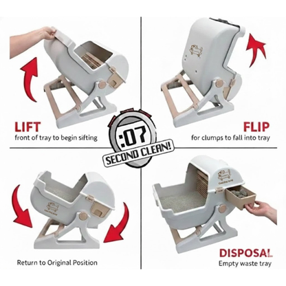 Semi-Automatic Cat Litter Box