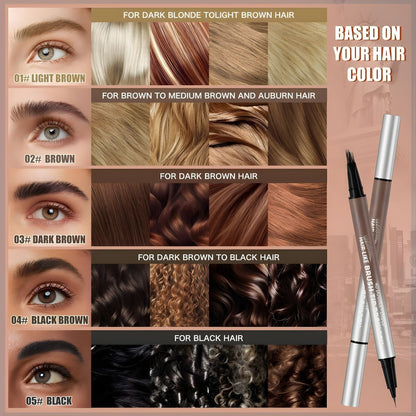 Zakdavi™ 2-in-1 Microblading Hair-Stroke Brow Pen