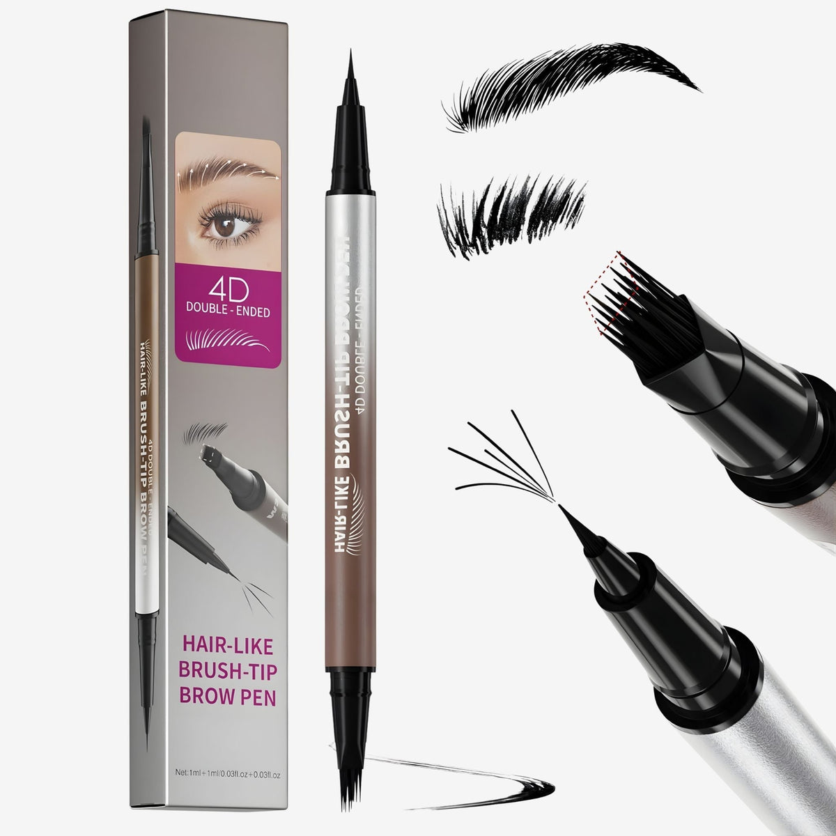 Zakdavi™ 2-in-1 Microblading Hair-Stroke Brow Pen