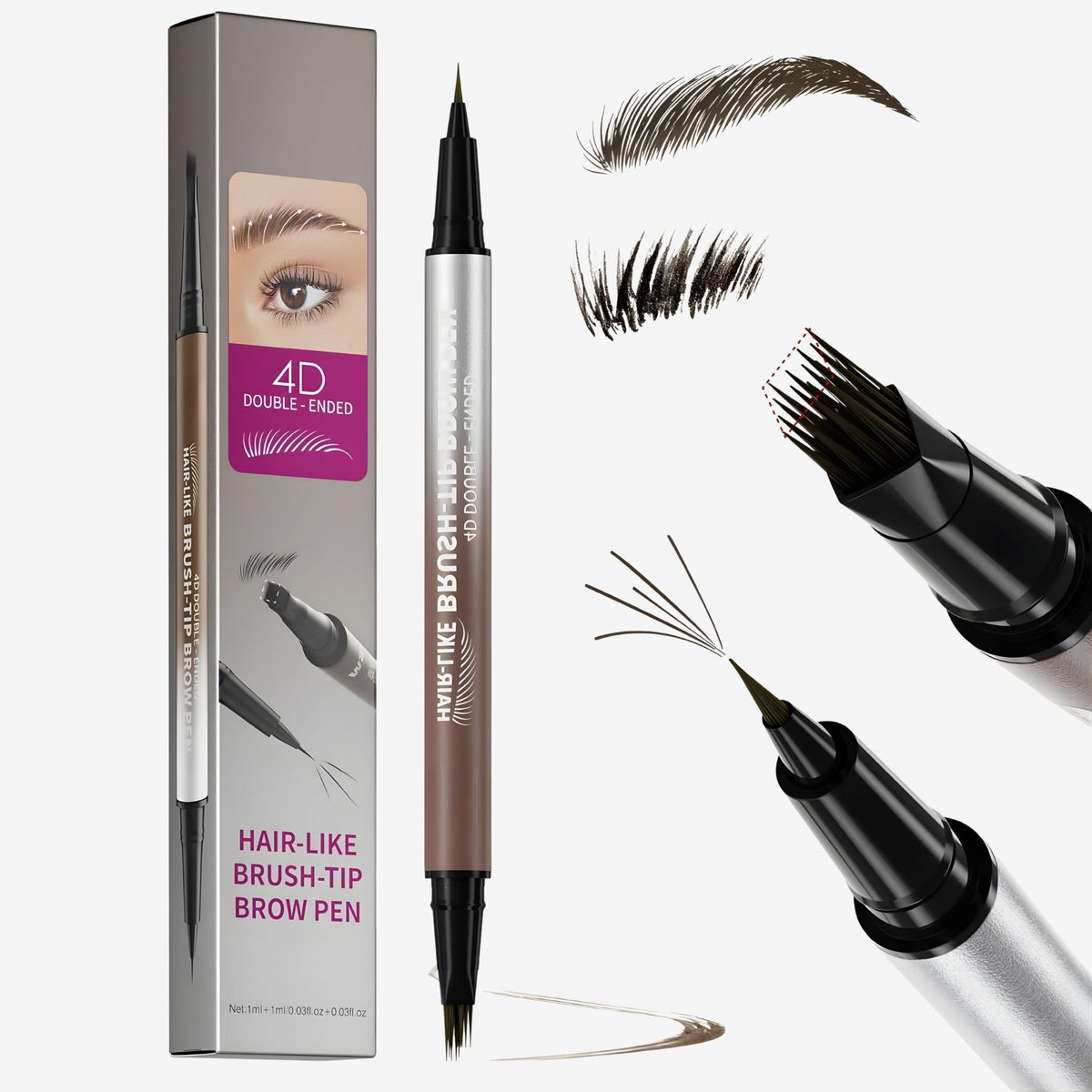 Zakdavi™ 2-in-1 Microblading Hair-Stroke Brow Pen