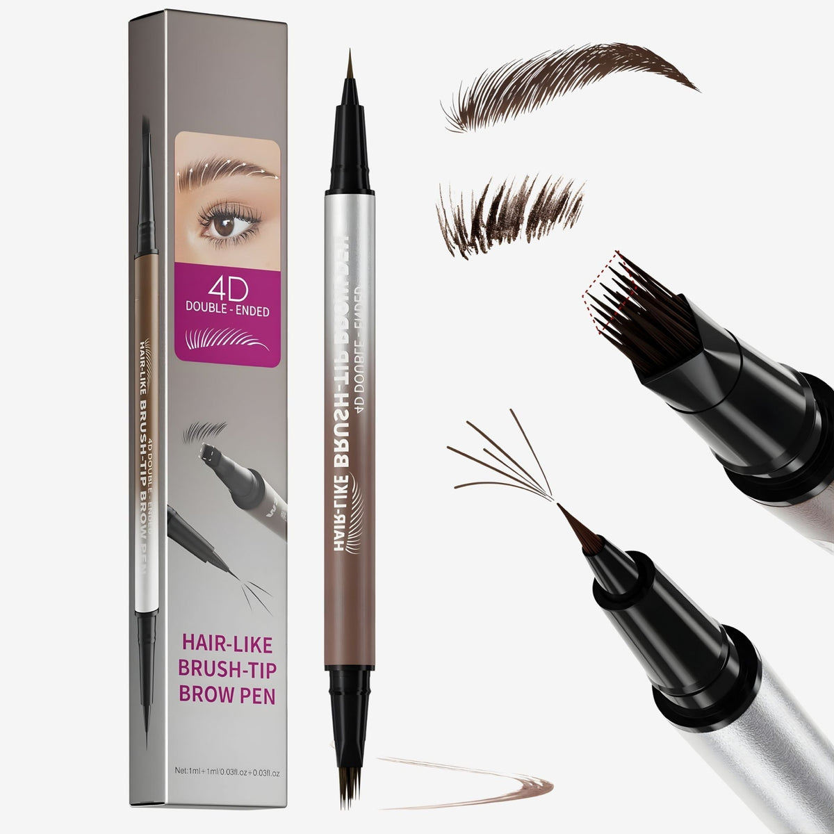 Zakdavi™ 2-in-1 Microblading Hair-Stroke Brow Pen