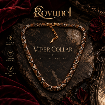 Rovunel™ Serpent Statement Necklace – A Symbol of Mystery & Power