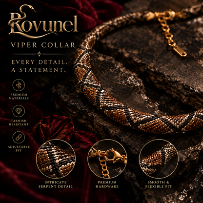 Rovunel™ Serpent Statement Necklace – A Symbol of Mystery & Power