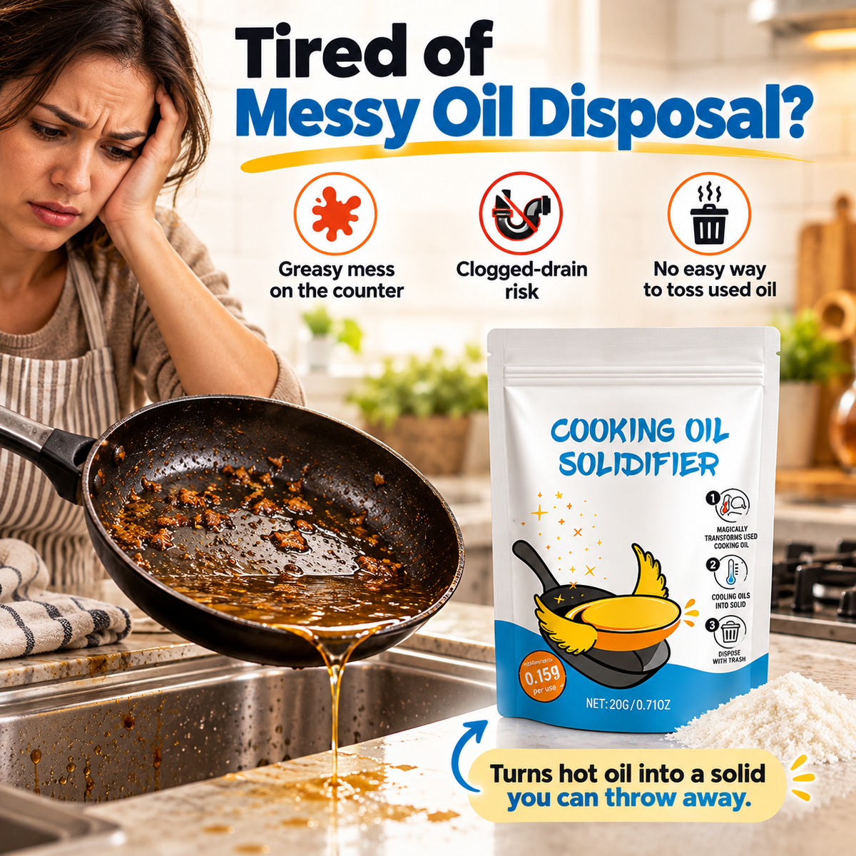 Super Fry Cooking Oil Solidifier