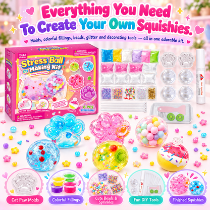 🎨 DIY Squishy Making Kit – Make Your Own Cute Stress Balls & Shapes