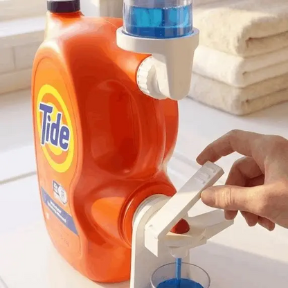 3-in-1 Laundry Detergent Station | Drip Catcher, Cup Holder & Easy-Press Lever | No More Mess!