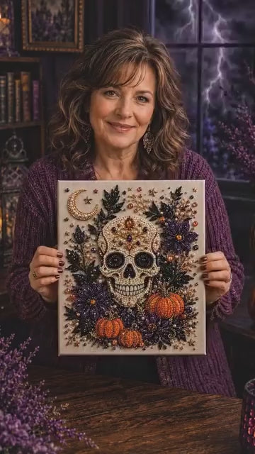 💥 Last Day 49% OFF – 👻✨ Halloween Pearl Art DIY Kit – Turn Tiny Pearls into Spooky-Cute Magic